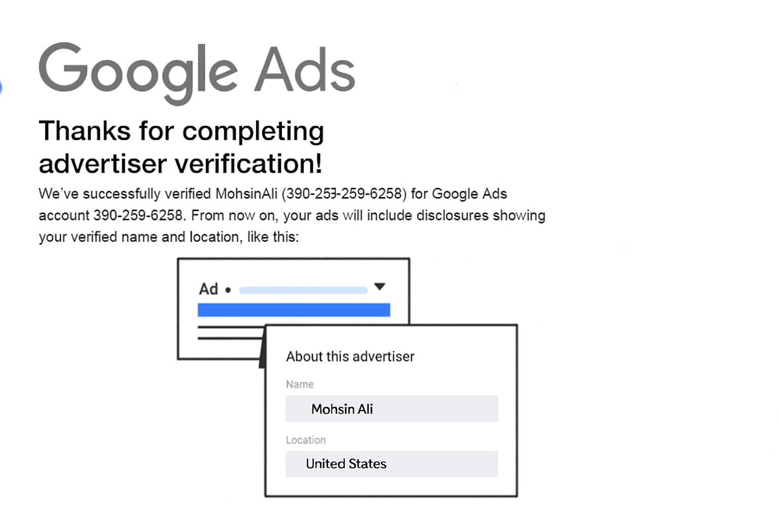 Google Ads Verify