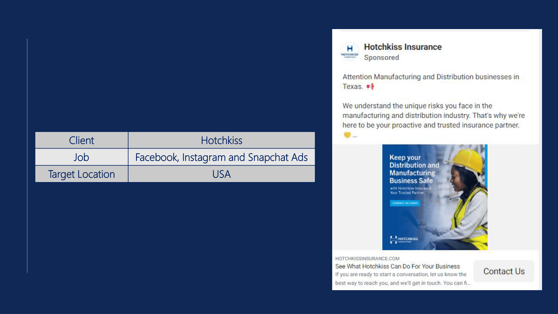 Hotchkiss Insurance Social Media Ads