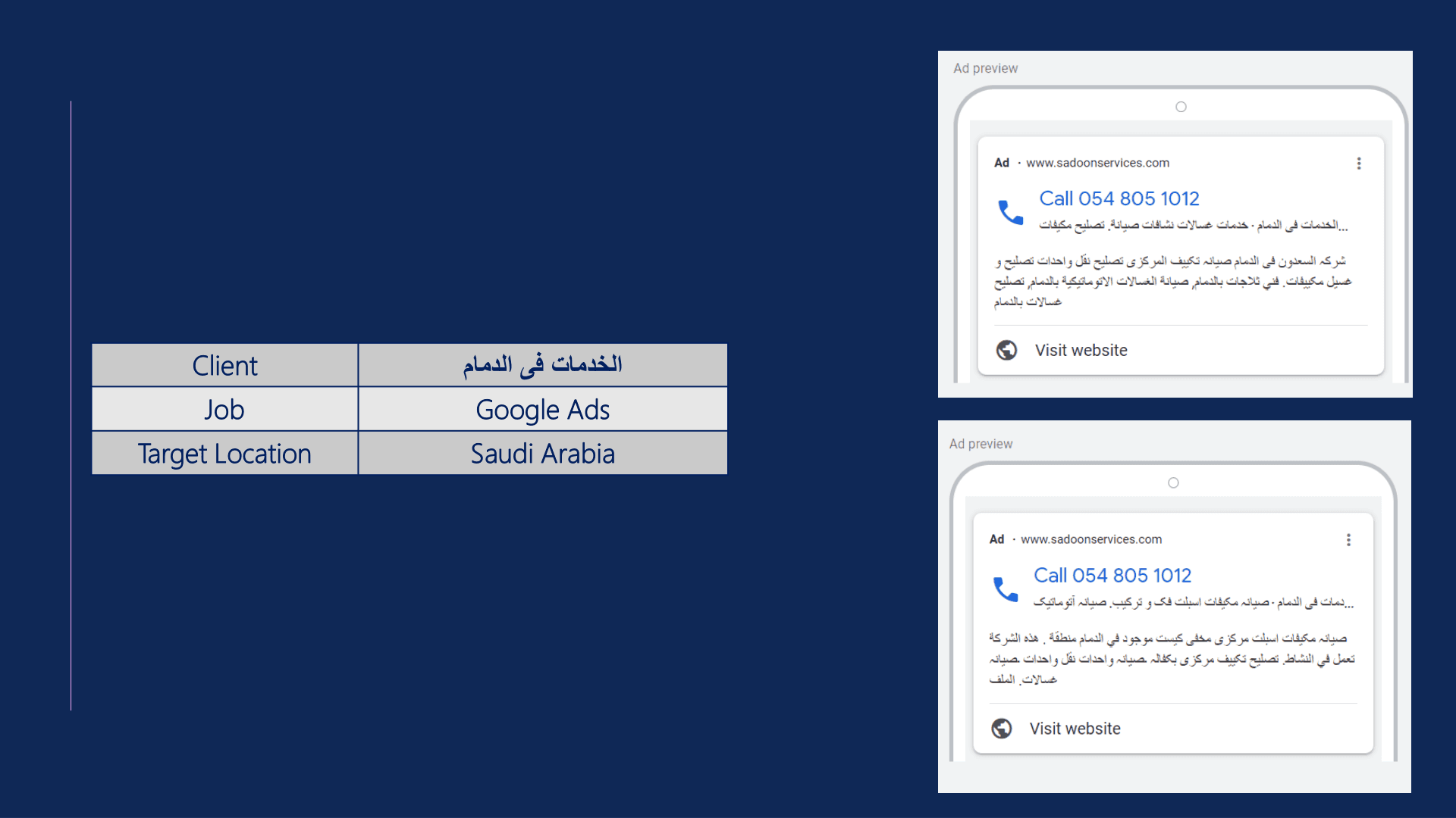Sadoon Services Google Ads